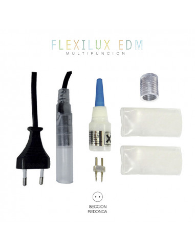Connecteur - alimentation tube flexilux 2 voies edm