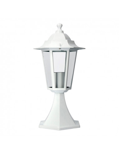 Lampe en aluminium et verre pour mur ip44 e27 60w couleur blanche ø16x40cm modèle zurich edm