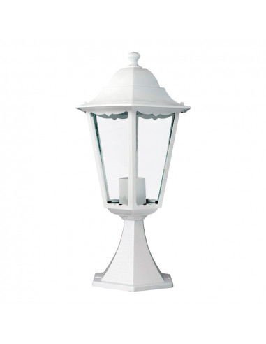 Lampe en aluminium et verre pour mur ip44 e27 100w couleur blanche ø22x43,7cm modèle marsella edm