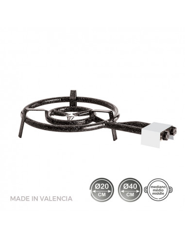 Brûleur à gaz butane/propane ø40cm 2 feux. vaello