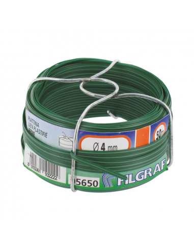 Ligne plastifiée couleur vert ø4mmx50m filgraf