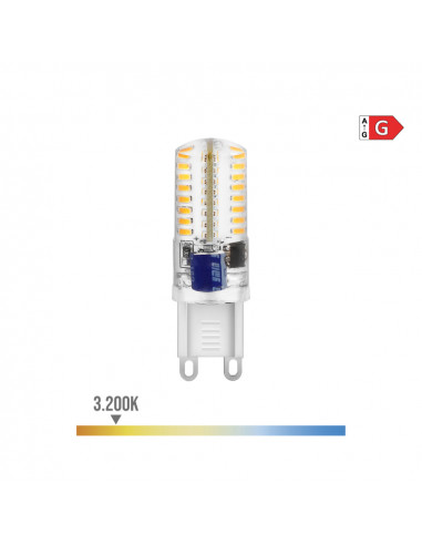 Ampoule led g9 silicone 2.5w 170lm 3200k lumière chaude ø1.6x5cm edm