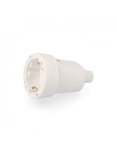 Prise aérienne pvc blanc 10/16a 250v t/tl ip44 4,8mm sous emballage edm