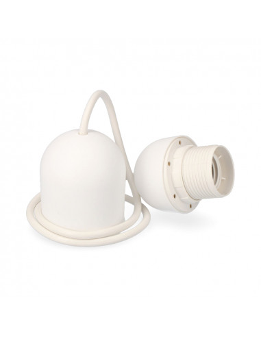 Kit de suspension blanc e-27 longueur 80cm sous emballage