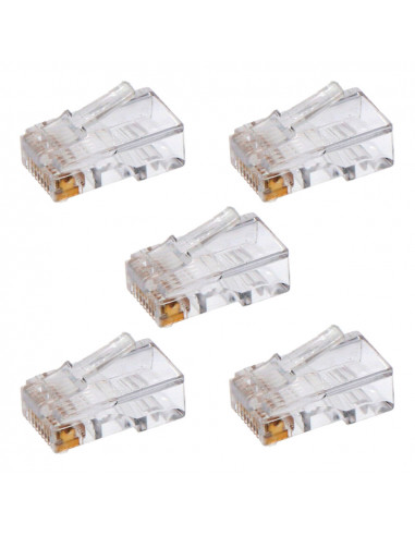Fiche téléphone 8 voies sous emballage cat.5 (5 unit.)