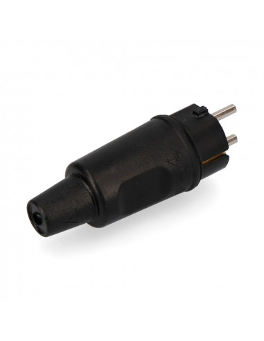 Fiche mâle en caoutchouc t/tl 4,8mm ip44 16a "kopp" sous film fetractable