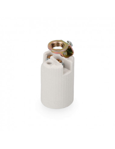 Douille en porcelaine e14 sous film rétractable solera 479a