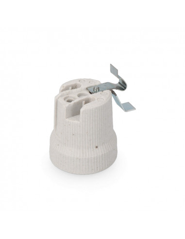 Douille en porcelaine e-27 pour plafonnier rétractable solera