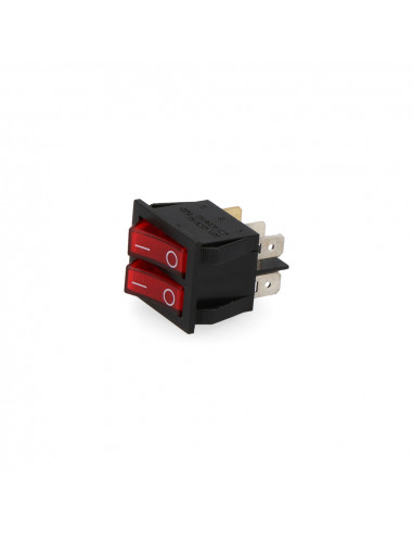 Interrupteur double lumineux encastrable 16a sous film rétractable