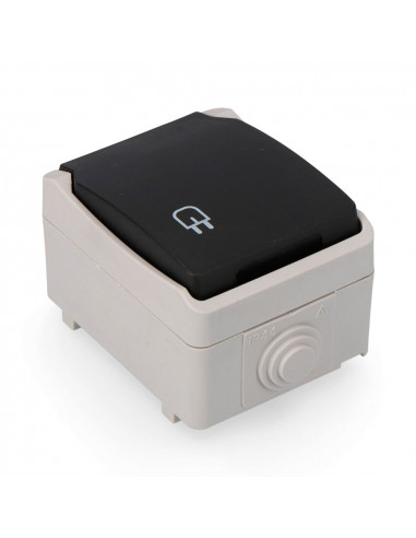 Prise femelle t/tl étanche économique sous film rétractable edm ip44 16a 250v