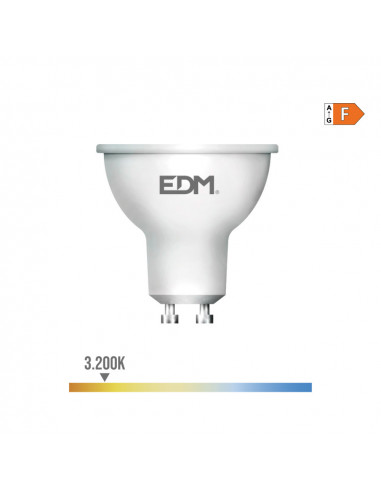 Ampoule dichroïque led gu10 7w 550lm 3200k lumière chaude 45° ø5x5,5cm edm