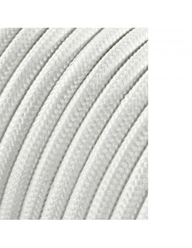 Câble cordon tubulaire 2x0,75mm c1 blanc 25m