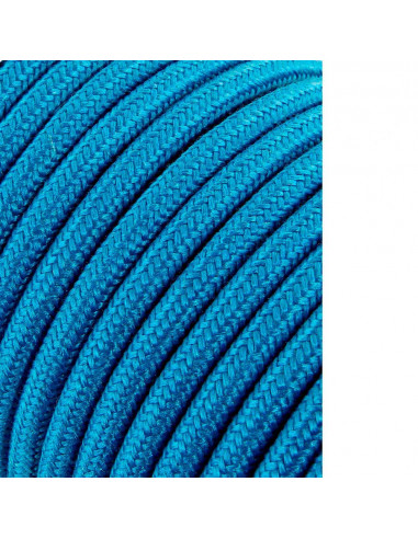 Câble cordon tubulaire 2x0,75mm c68 bleu clair 25m