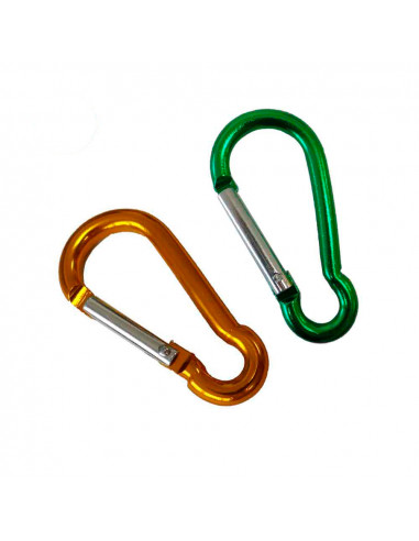 Mousqueton alu 7cmxø7mm couleurs assortis