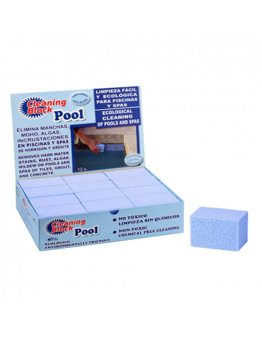 Cleaning block pour piscine pack de 12 unités.