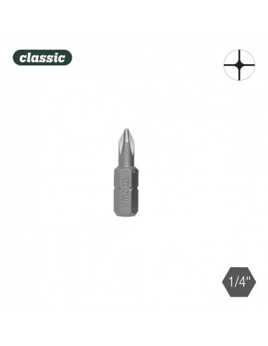 Jeu 10 embouts phillips 2x25mm 1/4" acier bph225 mota