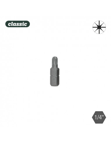 Jeu 10 embouts pozidriv 2x25mm 1/4" acier bpz225 mota