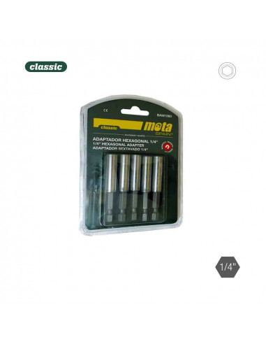 Lot 5 adaptateur hexagonal magnétique 1-4 10x60 5p. bam1060 mota