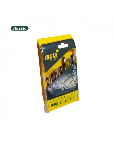 Jeu de 9 mèches ar widia, métal et bois 5/6/8mm mcj9 mota