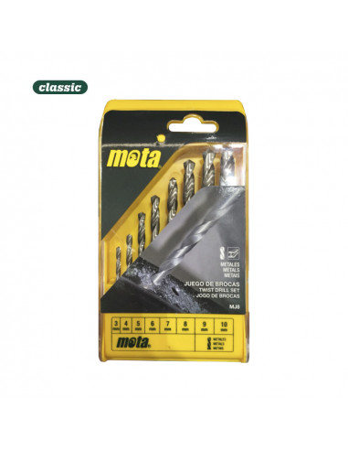 Jeu de 8 forets a.r. de 3mm à 10mm mj8 mota