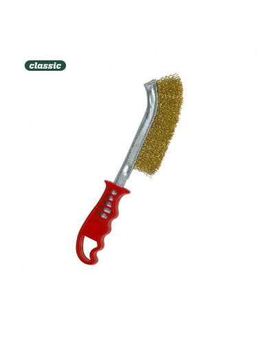 Brosse manche plastique acier bronzé f116a mota