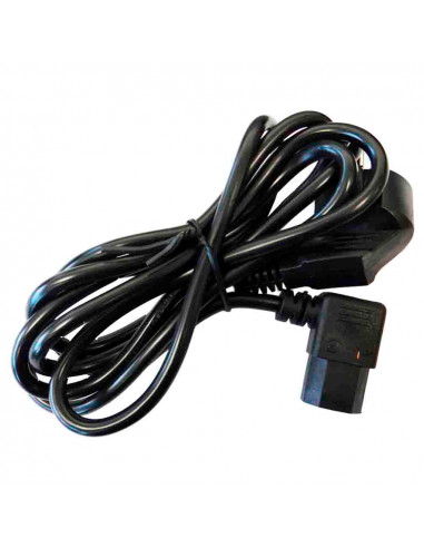 Cordon d'alimentation avec fiche coudée pc 2m edm