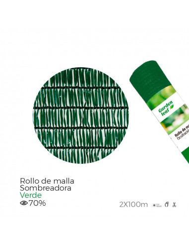 Rouleau de maille d'ombrage. couleur vert 70% 2x100m edm