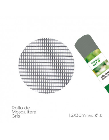 Toile moustiquaire gris 1,20x30mts