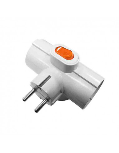 Fiche 3 sorties avec interrupteur t/tl 16a 250v edm