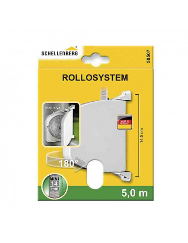 Enrouleur pivotant 180° 28x159x120mm blanc