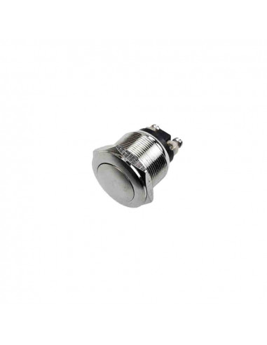 Bouton poussoir métallique 2a 250v chrome