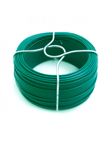 Fil de fer gainé vert n° 6 - 1,40mmx50mts - 240gr