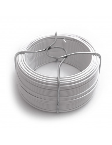 Fil de fer gainé blanc n° 6 - 1,40mmx50mts - 240gr