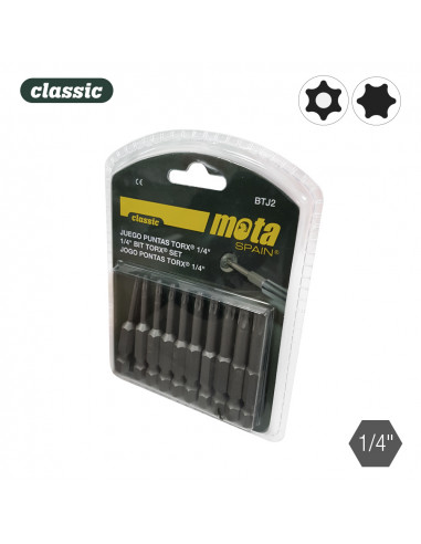 Jeu embouts torx tamper x 50mm 10unit. btj2 mota