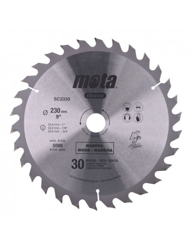 Scie circ widia 180mm 30 dts clp18 sc2330 mota