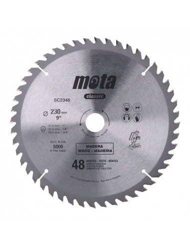 Scie circ widia 230mm 48 dts clp18 sc2348p mota