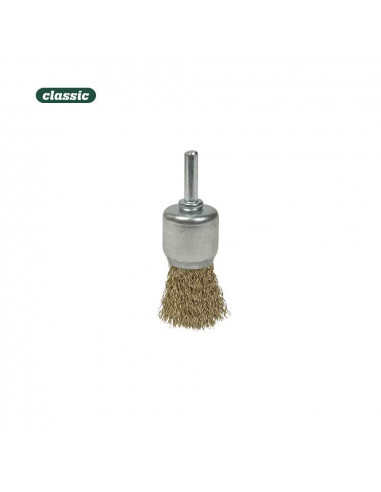 Brosse pinceau métallique sur tige 12mm fab012 mota