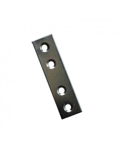 Platine à visser en acier zingué 120x19x2mm