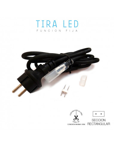 Kit branchement 220v 1,5m ruban de led edm