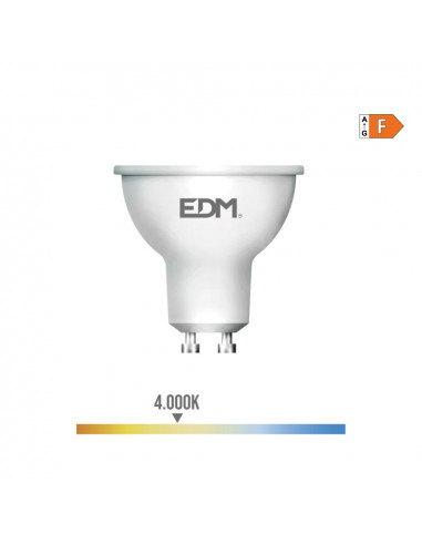 Ampoule dichroïque led gu10 5w 450lm 4000k lumière du jour ø5x5,5cm edm