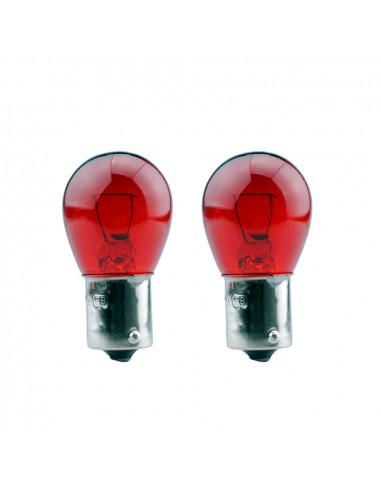 Set de 2 ampoules voiture 12v 21w bau 15 s amber