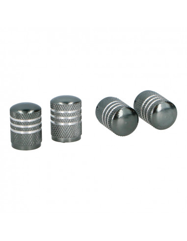 Set de 4 bouchons de valve de pneu gris