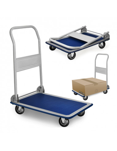 Chariot manuel métallique pliable max. 150kg 82x48x73cm
