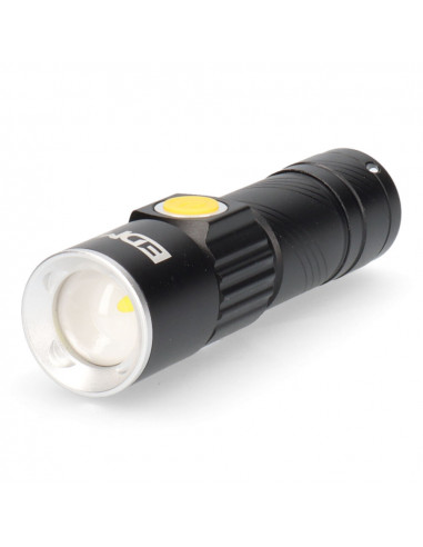 Mini lampe de poche avec zoom 1 led 120lm 7500k usb rechargeable. edm