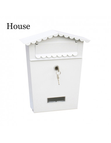 Boîte à lettres en acier modèle maison blanche