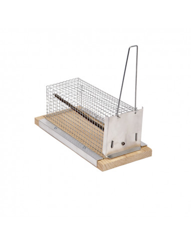 Piege a souris tissu métallique et bois 21cm