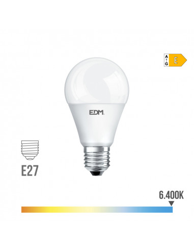 Ampoule led standard e27 20w 2100lm 6400k lumière froide ø6,5x12,5cm edm