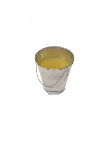 Bougie anti-moustique citronelle avec contenant métallique 30g ø6,5cm