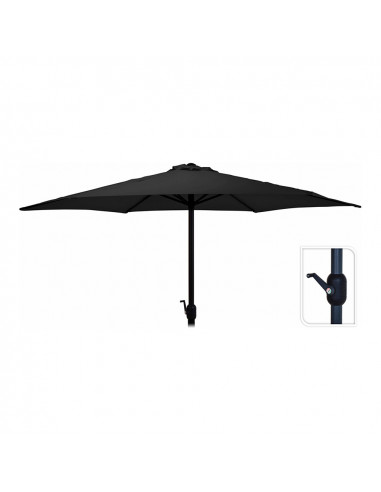 Parasol ø300cm hauteur maximum 3m couleur: gris anthracite