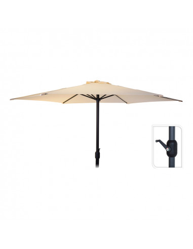 Parasol ø300cm hauteur maximum 3m couleur: creme